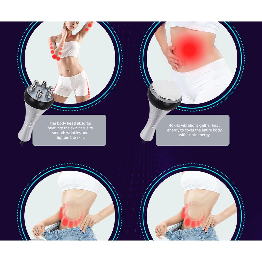 6-in-1 40kHz Cavitation 0.5MHz RF Vacuum 110V-220V Body Contouring Touchscreen Air Cooled Easy Operation