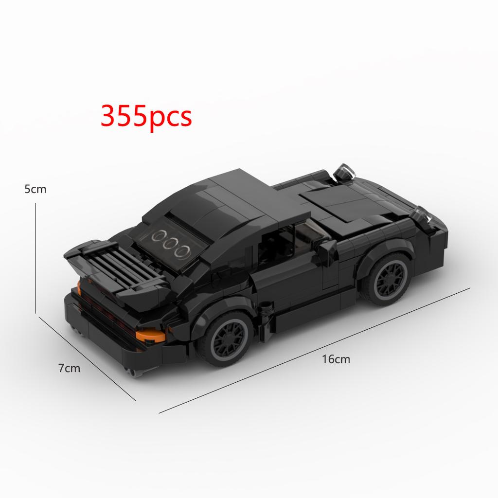 MOC-Černý pták (930)Turbo závodní sportovní auto Závodník Vozidlo Stavebnice Cihly Kreativní Garáž Hračky
