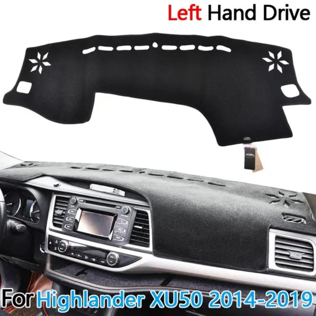 Car Dashboard Cover Dash Mat Sun Shade  Pad Carpet LHD For To/yota HIG/HLANDER 2014- 2019