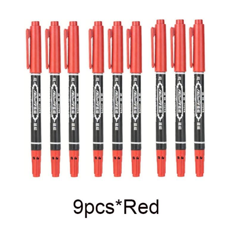 Dual Tip Permanent Markers, Oil-Based (Waterproof) - Fine & Broad Tips for Art Outlining, Sketching, Writing on Multiple Surfaces