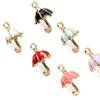 30pcs 6 Colors 3D Umbrella Charms 30pcs Enamel Charms Crafts Bulk Hanging Charms  Crafts Making