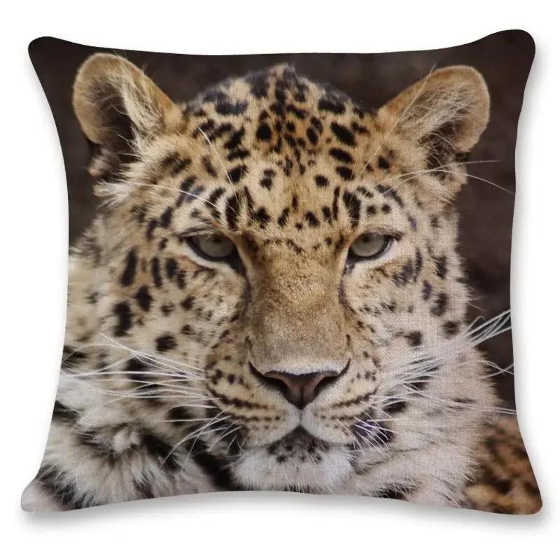 Home Decor Animal World Tiger Lion Pattern Polyester Pillowcase Cushion Cover For Bedroom Living Room Funda De Almohada