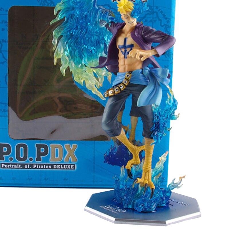 One Piece Marco Anime Action Figure Model 28cm Pvc Statue Collectible Toys for Kids Figma Quality Assurance Desktop Decoration