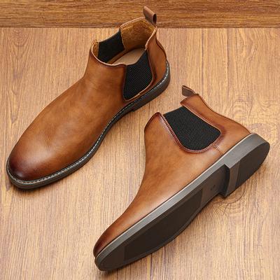 Retro Comfortable Men's Chelsea Boots Fashion  Brand Men Boots