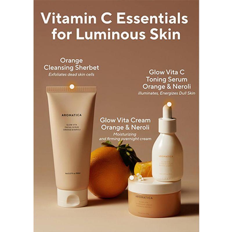 [AROMATICA] Glow Vita C Toning Serum Orange & Neroli 30ml