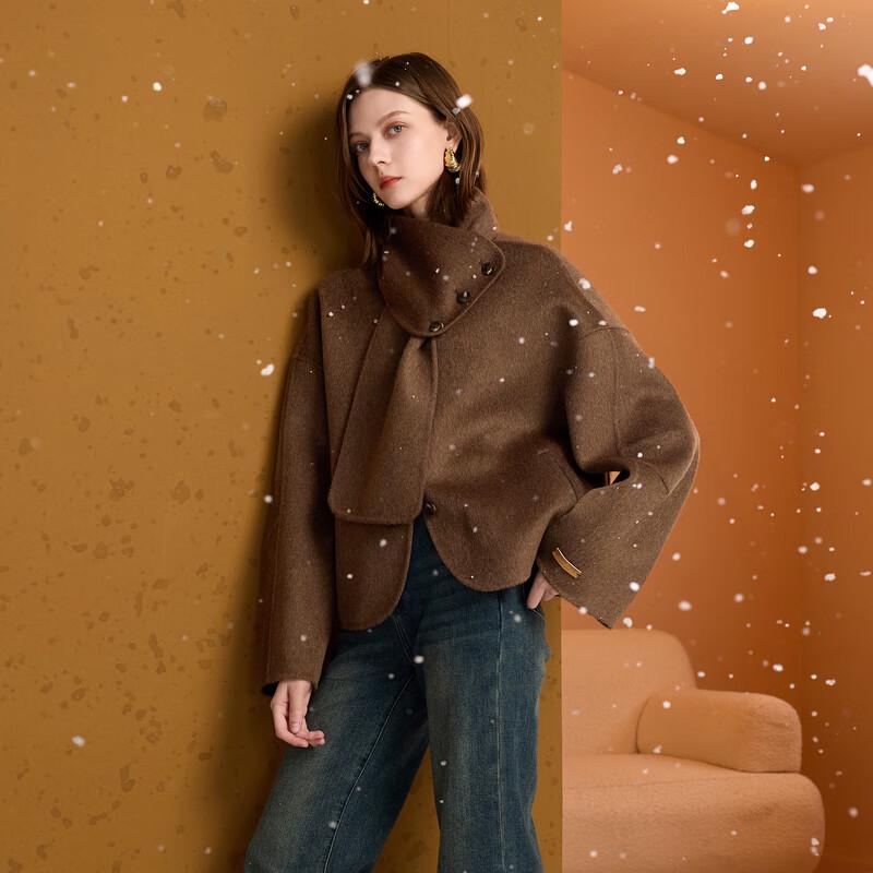 Sancai 100% Merino Wool Double-Faced Short Coat