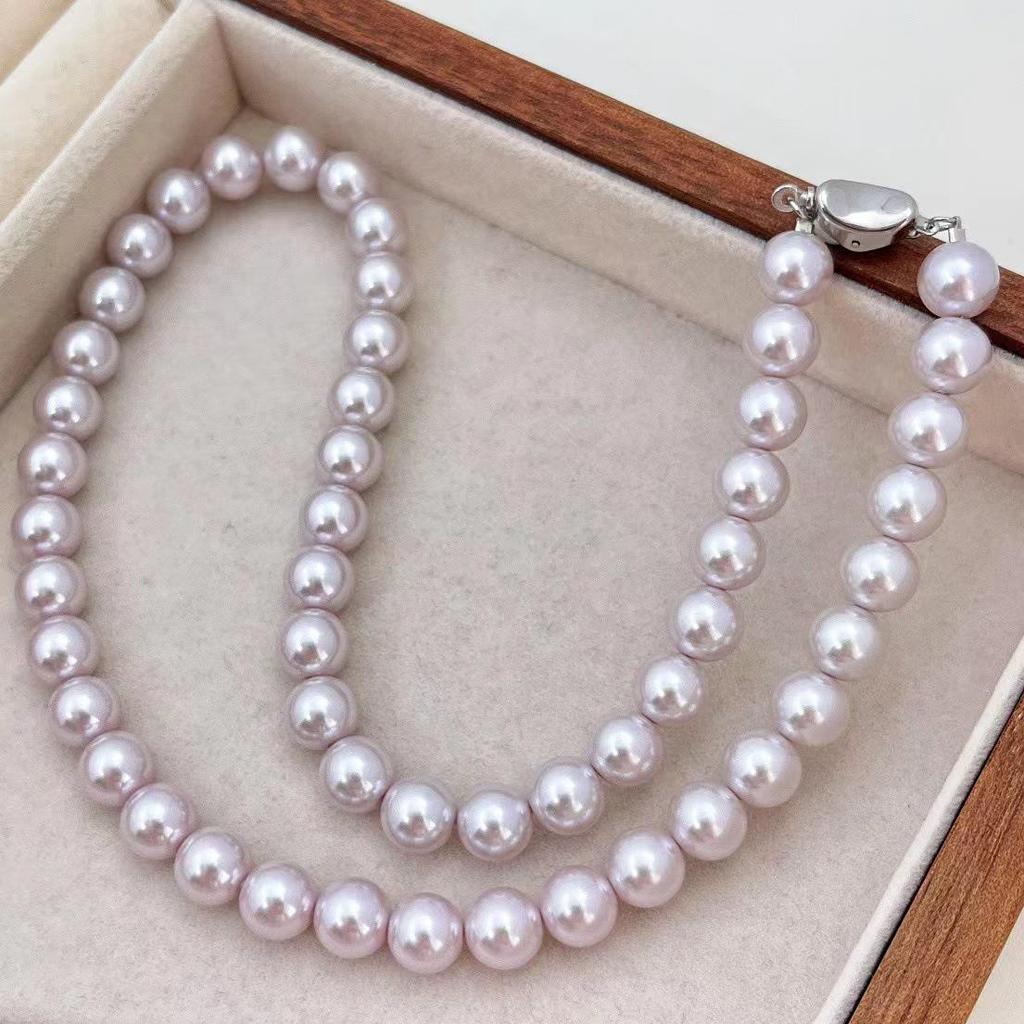 Handmade Imitation Pearl Fresh & Sweet Necklace with Light Luxury No-Buckle Design
