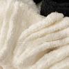 Women's Black & White Coral Fleece Mid-tube Socks - Thick, Warm, Twisted Design for Autumn & Winter