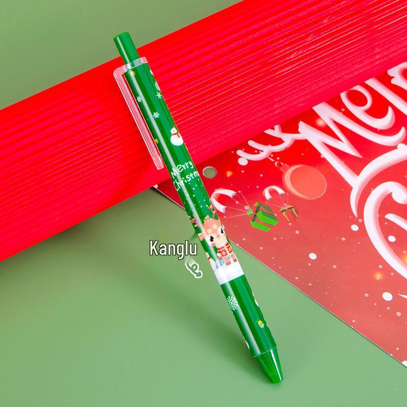 Cross-Border Christmas Cartoon Pen: Cute Neutral Black Ink for Exams & Practice