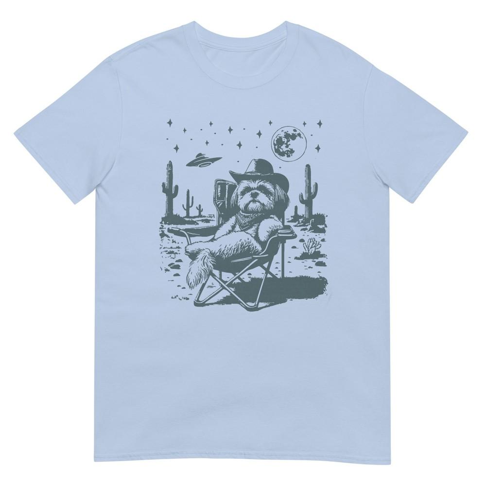 Vintage Shih Tzu Cowboys Ufo Western Tshirt S