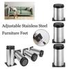 Adjustable Stainless Steel Furniture Legs 6-20CM Waterproof for Bathroom Cabinet Wardrobe Sofa DIY Repair Projects
