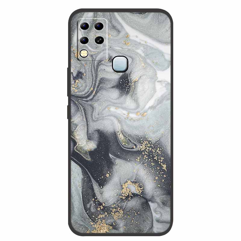 For Infinix Hot 11 G37 Case X689F Marble Silicone Protective TPU Soft Back Cover for Infinix Hot11 G37 128GB Funda Cartoon Coque