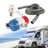 Kraftig 1100GPH PVC lensepumpe med dreneringssett slangeklemmer gjennom skrogtilpasning for bobil seilbåter Yacht vannscooter