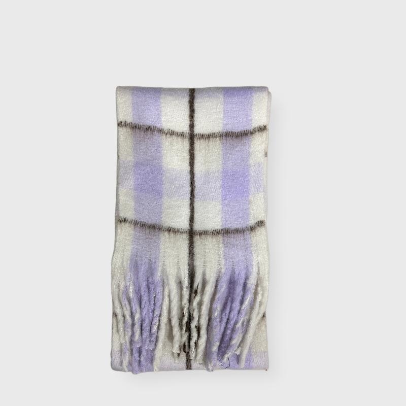 Winter neuer warmer Schal Damen Winter weich bequem süß Mode Schal helle Farbe verdickter Schal
