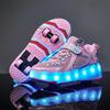 Classmate Boys' New Spring Girls' Sports Invisible Four-Wheel Retractable Roller Skating Children'S Runaway Shoes