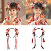 Braid Hair Chinese New Year Headwear Tassel Red Bow Hairband Simple Children Wig Headband  Children