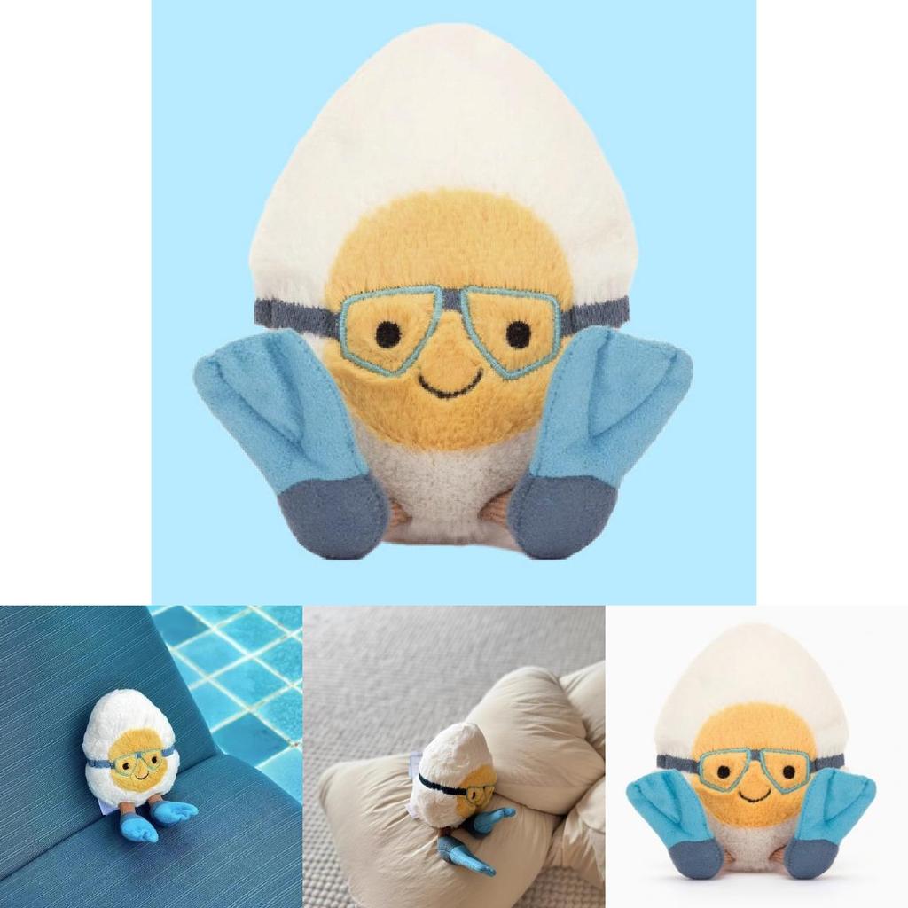 Plüsch Wasser Gekochtes Ei Puppe Mit Tauchmaske Für Kinder Geschenk Und Taschenzubehör