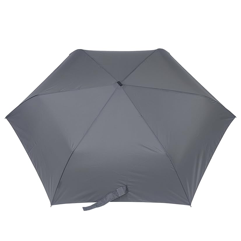 Rose Sangyo Long Mini Folding Solid Flat 82650520 Men's Umbrella, 65cm, Umbrella, Color, Gray,