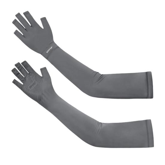 Men Sun Protection Gloves, Open Finger Driving Gloves, Anti-slip Palm, Cooling UV Protection Gloves for Summer Cycling Hiking