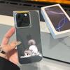 Square Back Tube Protection Clear Case For iPhone 16 ProMax 11 13 15 Plus 14 Pro Max 12 Anti-Oxygen,Cat And Mouse Eye Contact Pattern Casing