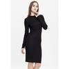 Robe femme - Urban Classics - Robe côtelée - Col rond - Manches longues - Taille XS à XL