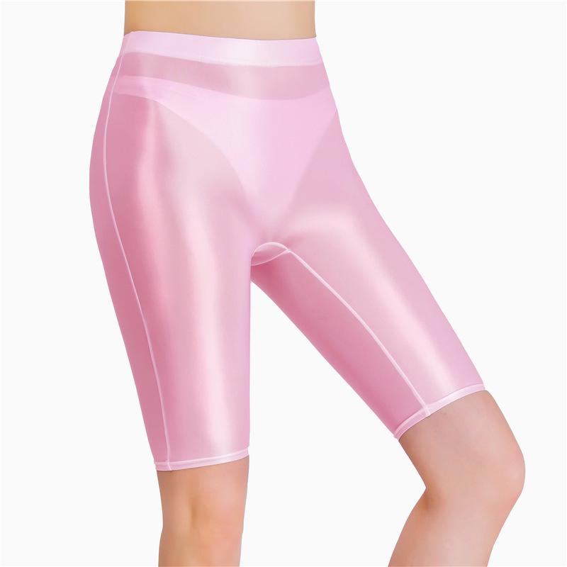 Short de Yoga Brillant Européen & Américain pour Influenceurs avec Gousset, Sexy & Haute Élasticité, Meilleure Vente