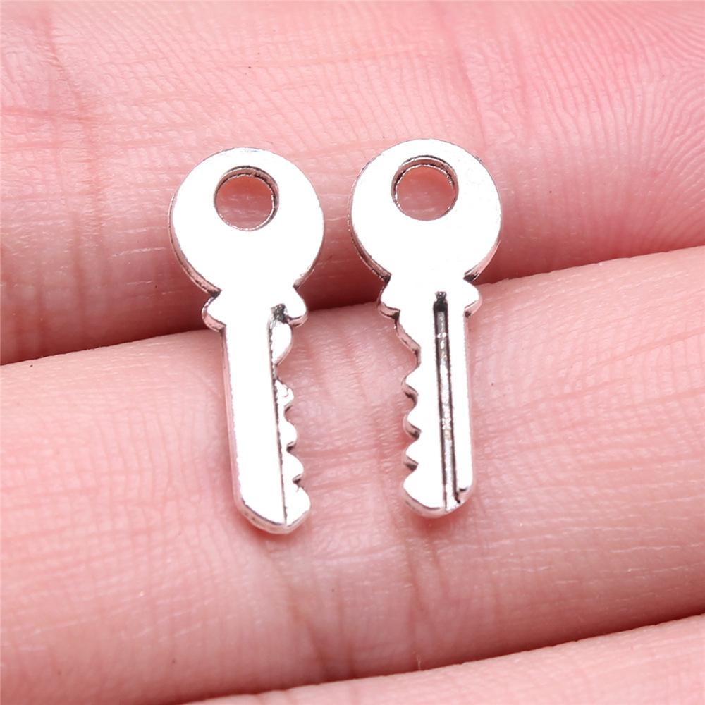 40pcs Cute Small Key Charms For Jewelry Making DIY Crafts Making Findings Handmade Tibetan Jewelry