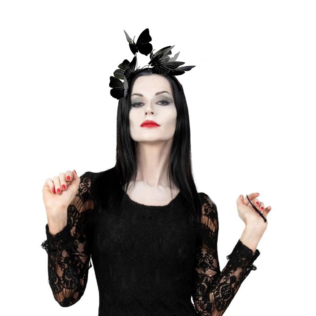 Butterfly Fascinator Headband Elegant Hair Accessory for Women and Girls Halloween Party Cosplay Bridal