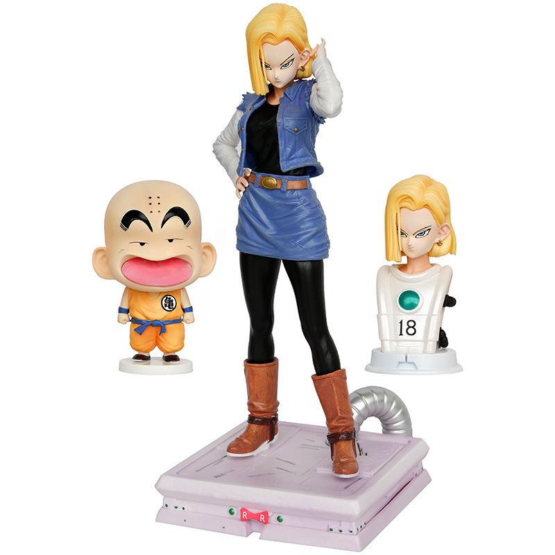 

29 см Фигурка Аниме Dragon Ball Андроид и Криллин Серия Злодеев Gk Двухголовый ПВХ Коллекционная Модель Игрушка Для Детей Z 18 Круглая Сенсорная Сжимаемая Прыгучая