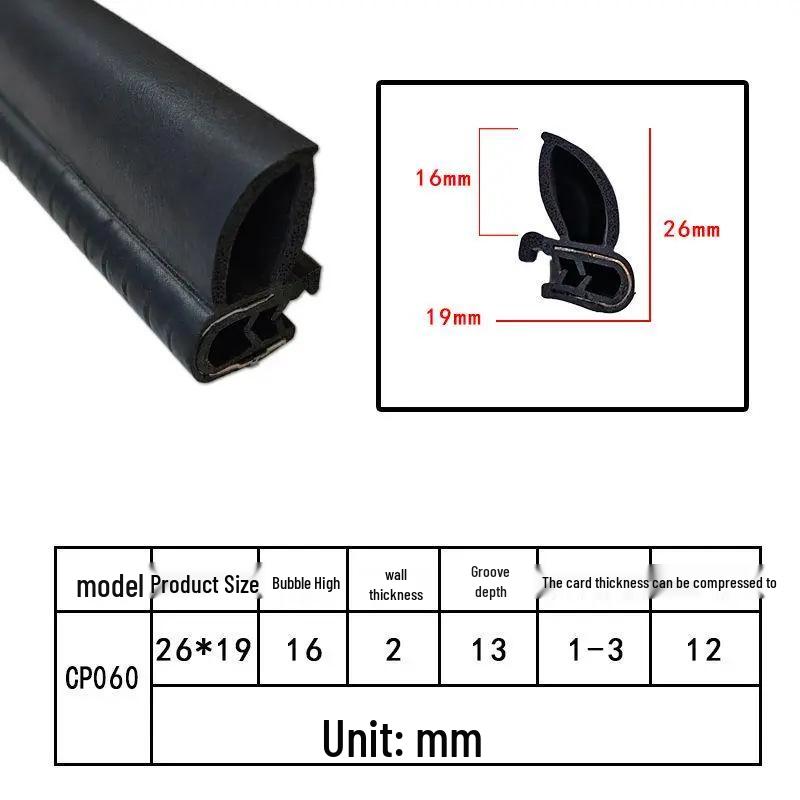U-Shaped Soundproof Car Door & Cabinet Sealing Strip