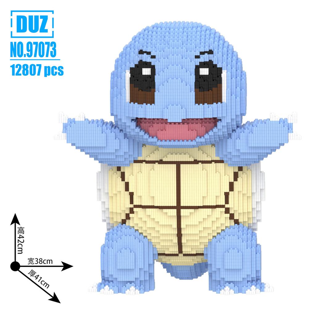 Big Pokemon Squirtle Charmander Magic Building Block Cartoon Horse Joker Model Toy Dragon Assembled Bricks Figure For Kids Gift