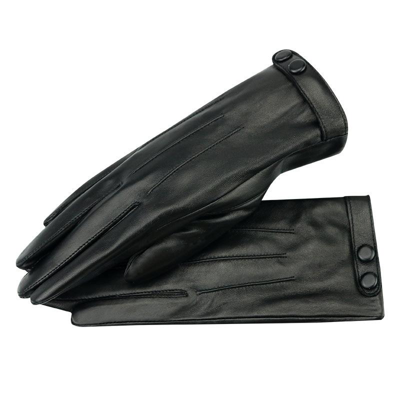 

Женские кожаные перчатки осенне-зимние бархатные утолщенные теплые ветрозащитные водонепроницаемые холодные для езды вождения овчины L