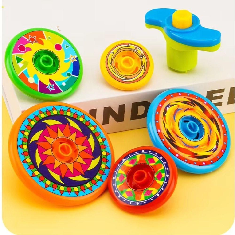 

Gyro Folding Stacked Spinning Top Rotating Toy Launcher Gyroscope Set Party Favor A set