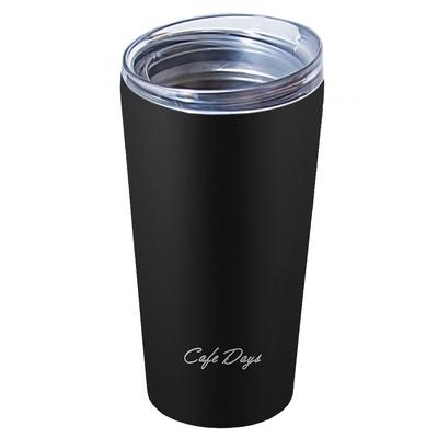 Iris Ohyama with Drink Tumbler with Lid 350ml Black Comes with a Clear Lid That Allows You To See the Remaining Amount Safe To Carry While Driving or