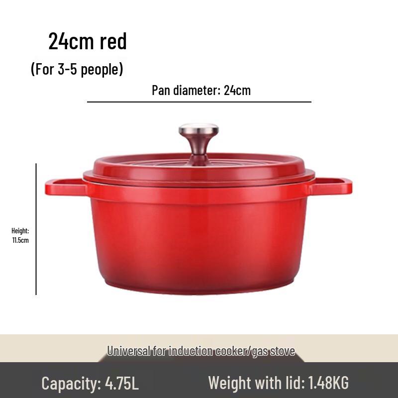 Glazed Summer Enamel Non-stick Stew Pot