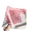 Spring new 100 mulberry silk crepe satin silk scarf women's fashion sweet wind pink flower square scarf silk scarf gift