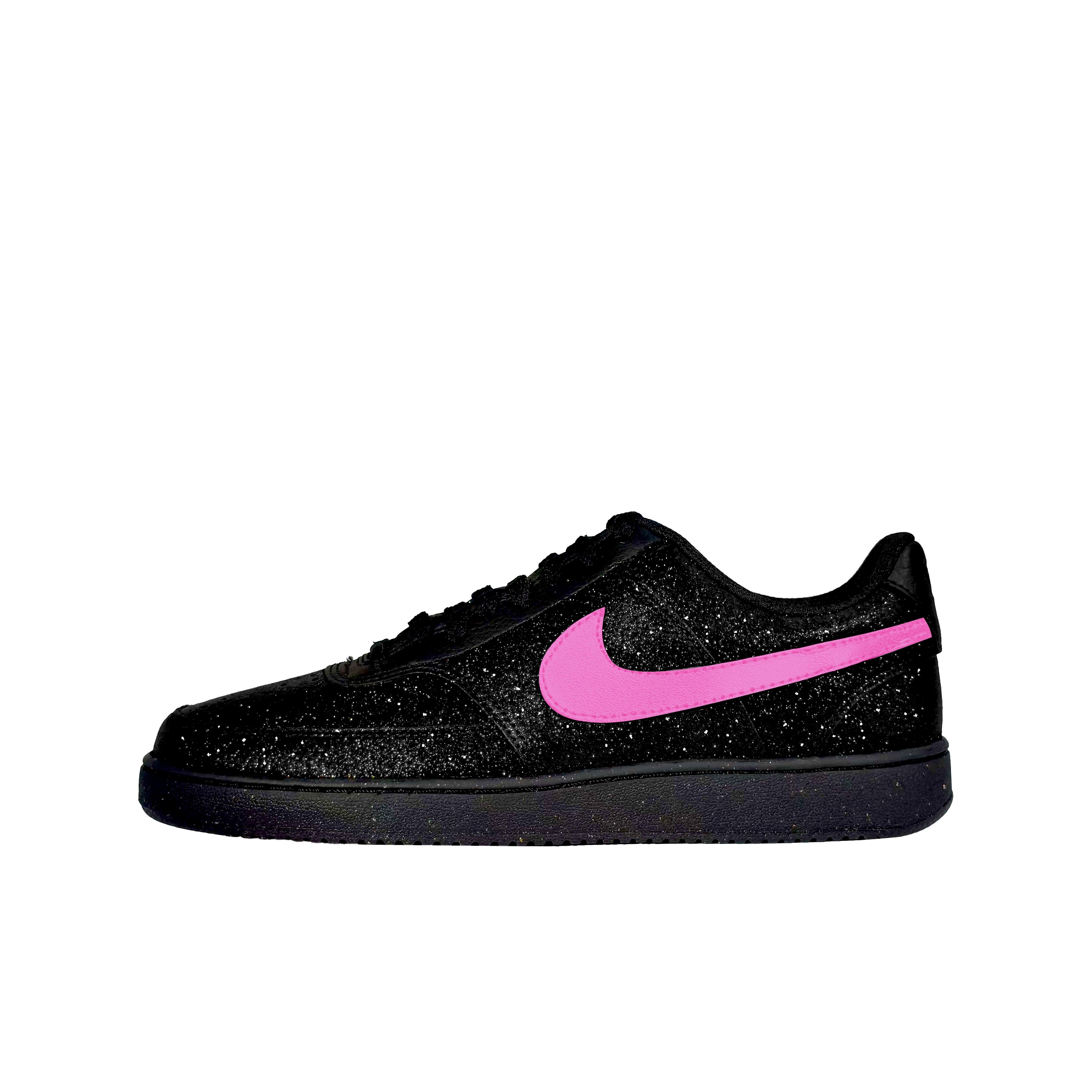 

Nike Court Vision Lightweight Anti Slip Low top Skateboard Shoes Unisex Black Pink Diamond DH2987-002(Team133-vision) 35.5