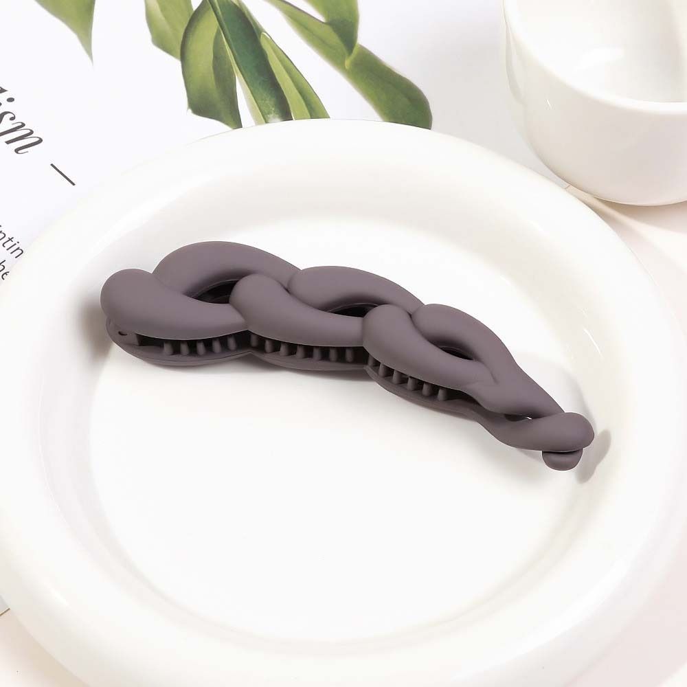 Frosted Hair Twist Hair Pin Cross Matte Hair Clip Crab Fashion Plastic Banana Clip  Daily
