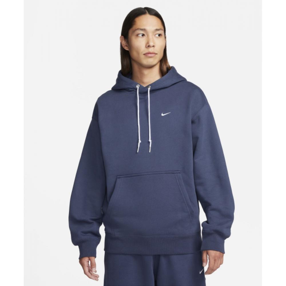 

Флисовый пуловер с капюшоном NIKE Solo Swoosh M Thunder Blue White DX1356 437 XL
