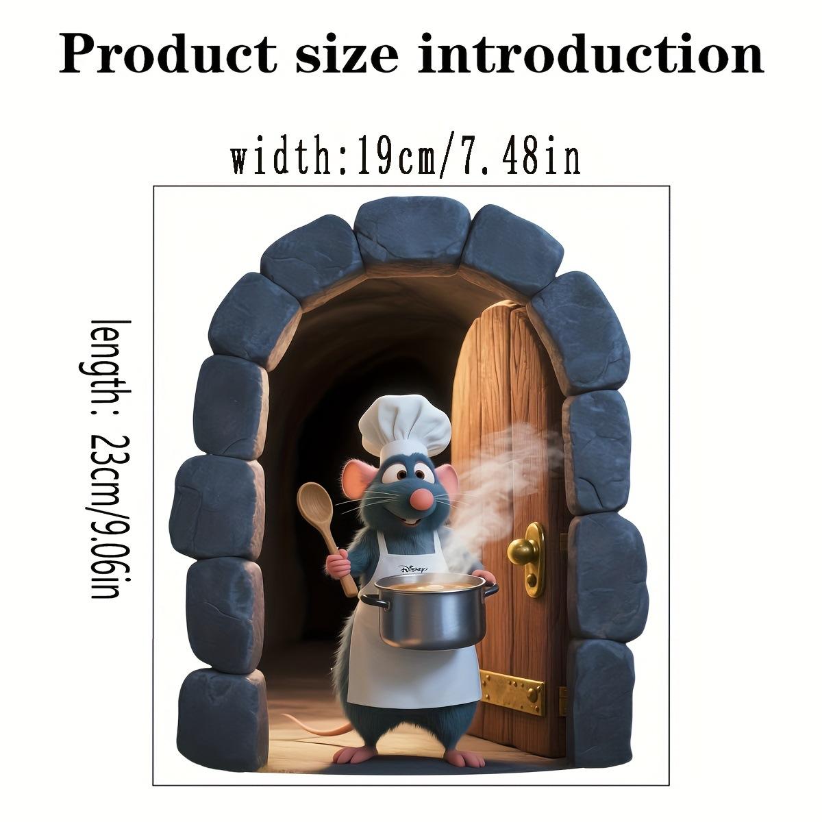 

Рождественский мультяшный милый стикер с мышкой в норке, сделай сам, украшение стены для гостиной, прихожей Car sticker material