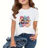 Kids Girls Kpop Hunters Zoey Mira Rumi Print Cotton T-shirt
