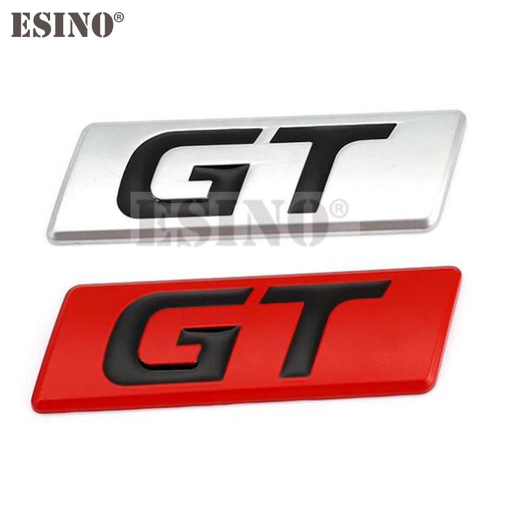 1Pc Car Styling GT 3D Metal Zinc Alloy Car Badge Body Fender Adhesive Emblem for KIA Forte Optima Picanto Stinger Sorento K5 KX5 KX7
