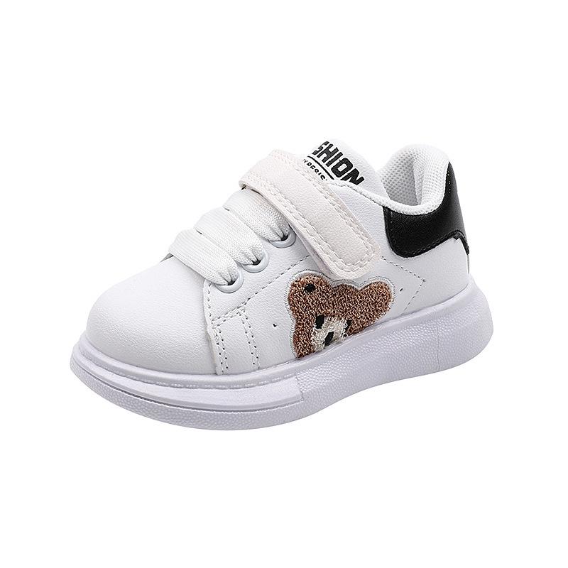 2025 Cartoon Soft-Soled White Sneakers for Babies and Toddlers - Spring/Autumn All-Match Sports Shoes for Boys and Girls