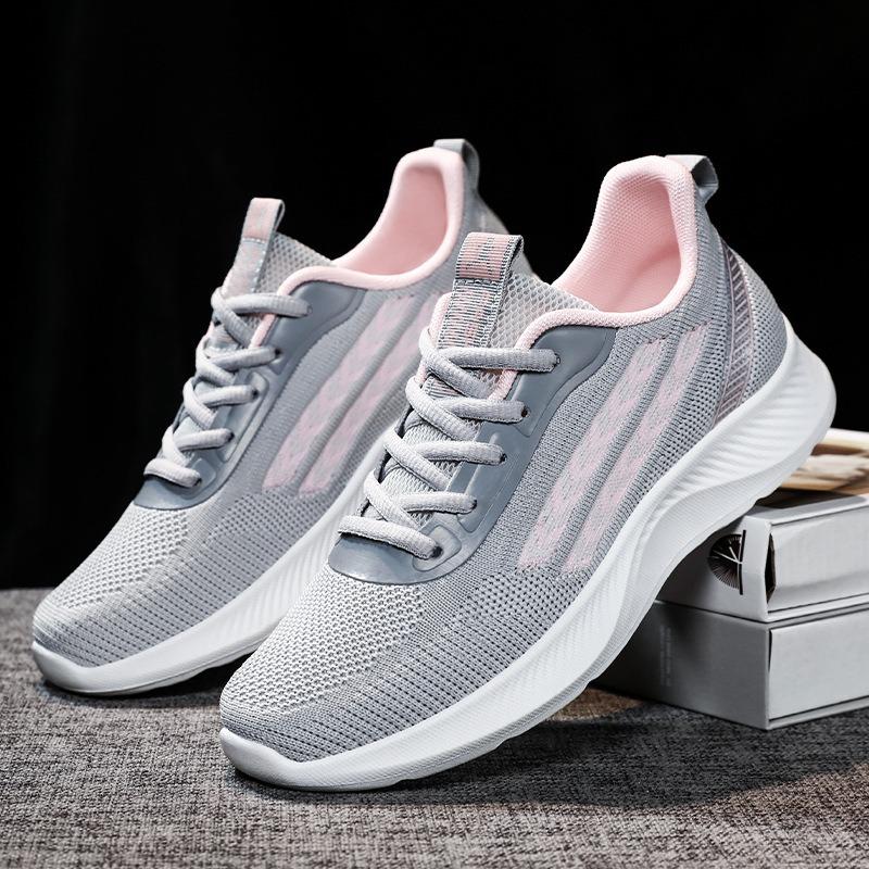 Net Shoes Women's Spring New Breathable Casual Sports Single Shoes Large Size Heightening Mesh Shoes Children