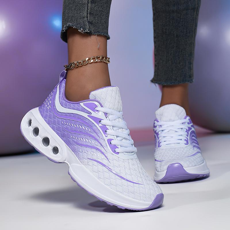 

Womens Sports Shoes 2026 Autumn New Casual Fashion Lightweight Thick Soled Comfortable Sneakers Travel Walking Shoes for Women 44 фіолетовий