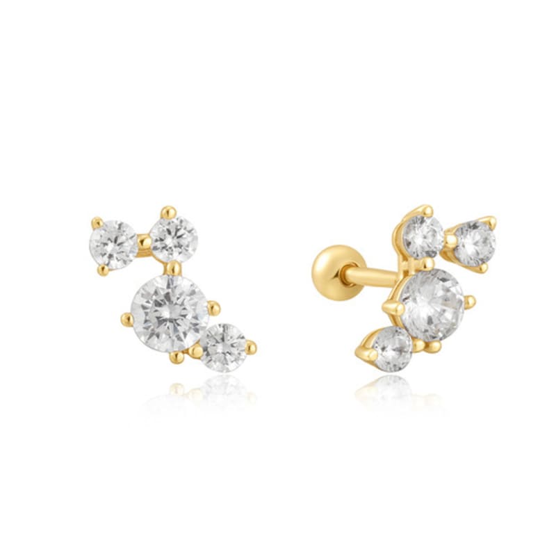 ANIA HAIE Pave Climber Barbell 295 Silver Piercing E058-01G