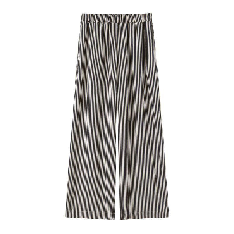 Kaslead New Women clothes Western Style Fashion Simple and Versatile Stripe Drape Pants 3717040