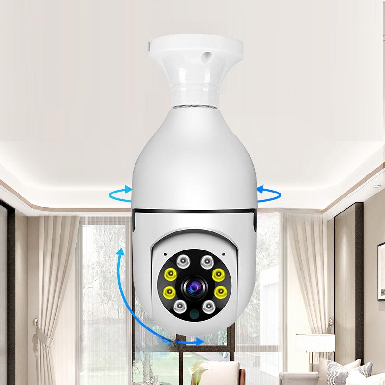 Bulb Camera Factory Direct Sales, Dual Light Night Vision Home Wireless Wifi Remote Monitoring Camera 360 Panorama