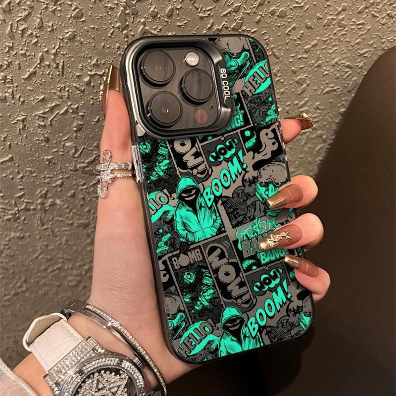 

Крутой комикс Graffiti Boom для 13-го чехла для iPhone 11 14 12 Pro Max XR X XS 8 15 Plus SE 2020, противоударный чехол для телефона For iPhone 14 морилка 19 красный