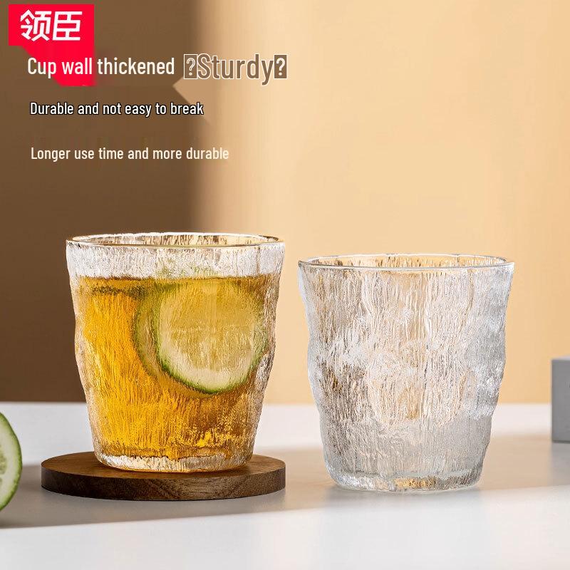 

LINGCHEN Glacier Pattern Glass Drinkware Set